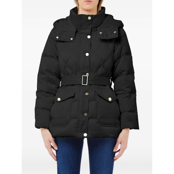 リュージョー レディース 上衣＆上衣 アウター Quilted belted puffer jacket Black