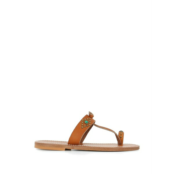 カー・ジャック レディース サンダル シューズ Embellished toe-strap sandals Brown|asty