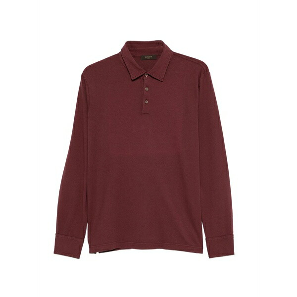 ザノーネ メンズ スポーツシャツ トップス Buttoned polo shirt Red