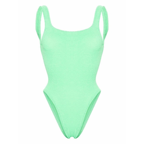フンザ・ジー レディース 衣裳 トップス Crinkled-effect open-back swimsuit Green