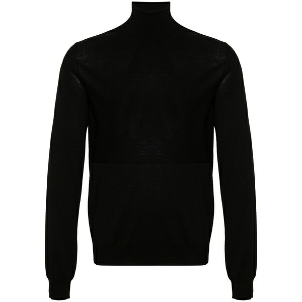 ジル・サンダー メンズ 編み物\u0026スウェーター アウター Virgin wool fine-knit jumper Black