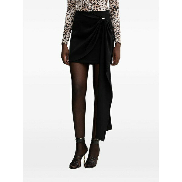 フラコミーナ レディース スカート ボトムス Draped mini skirt Black｜asty