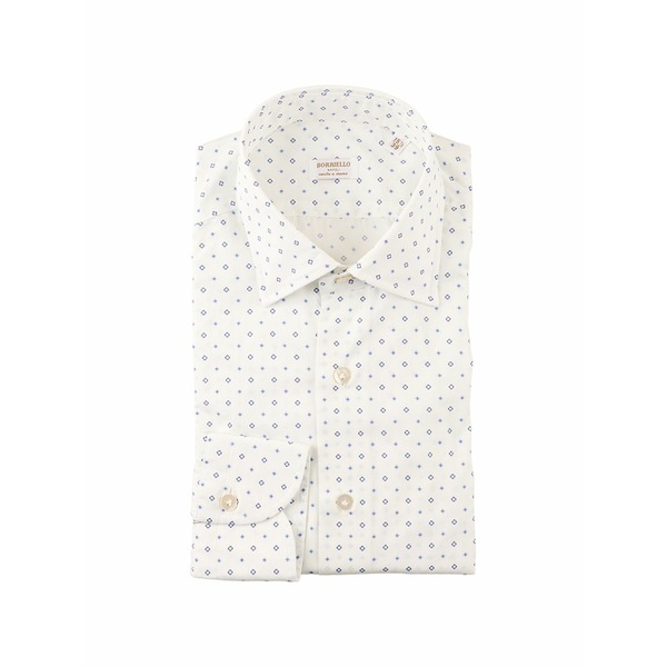 ボリエッロ メンズ ティーシャツ トップス Geometric-print cotton shirt White