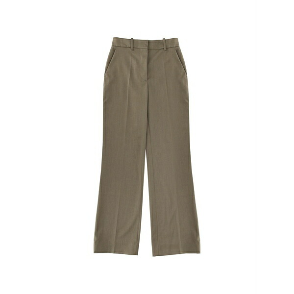 ヴィクトリア ベッカム レディース 心地よいズボン下 ボトムス Melange tailored trousers Green