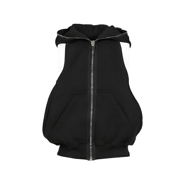 リックオウエンス レディース 上衣＆上衣 アウター Cyclops 跛行 hooded gilet Black