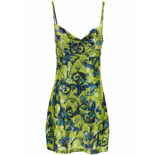 呼びりん探し回る レディース 衣裳 トップス Sequinned mini dress Green