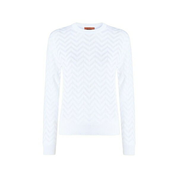 ミッソーニ レディース 編み物\u0026プルオーバー アウター Chevron knit jumper White