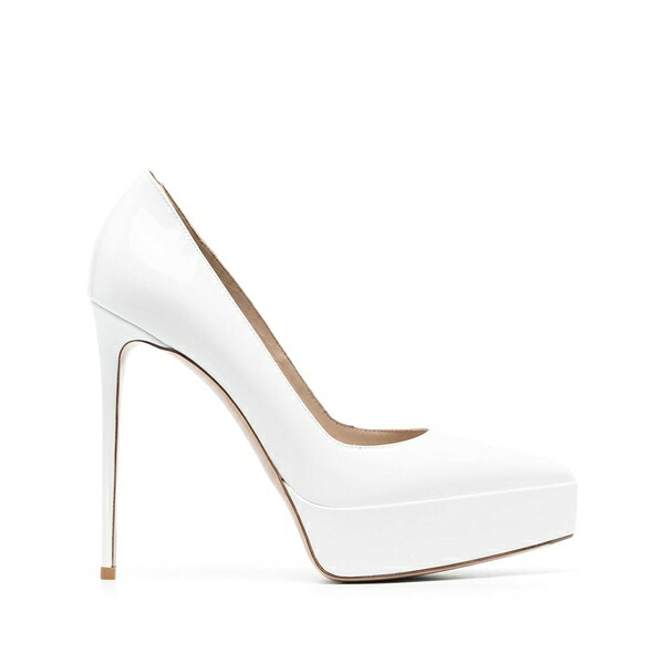 ル シラ レディース パンプス シューズ Uma 130粍 leather platform pumps  White