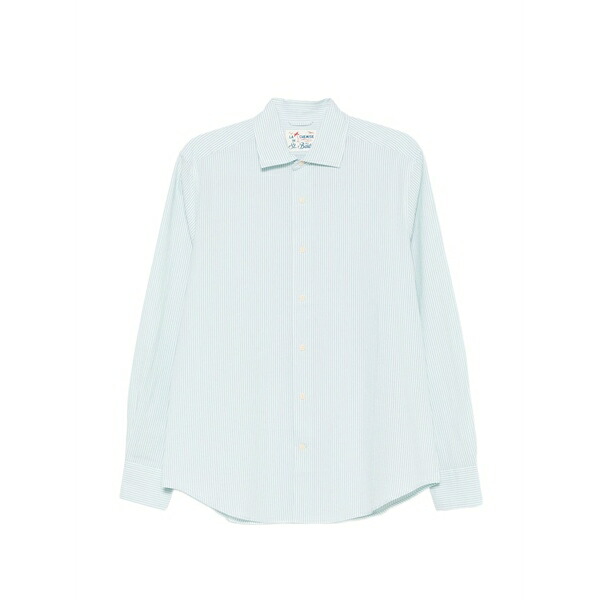 エムシーツーセイントバース メンズ プルオーバー トップス Pamplona striped long-sleeve shirt Green