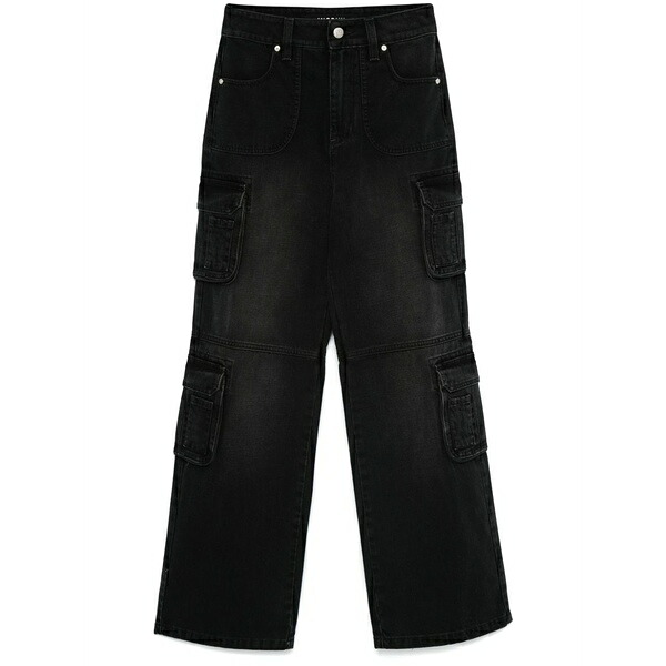 ミスビヘイブ レディース ジーンズズボン下 ボトムス Denim cargo jeans Black