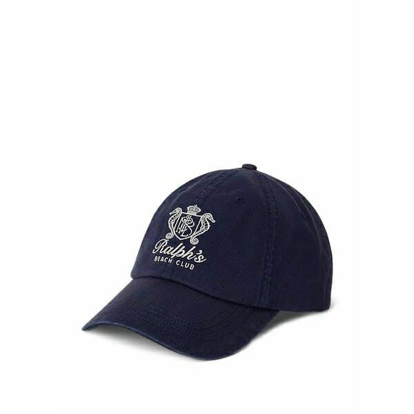 ラルフローレン メンズ かぶり笠 佩び物 Logo-embroidered baseball cap Blue