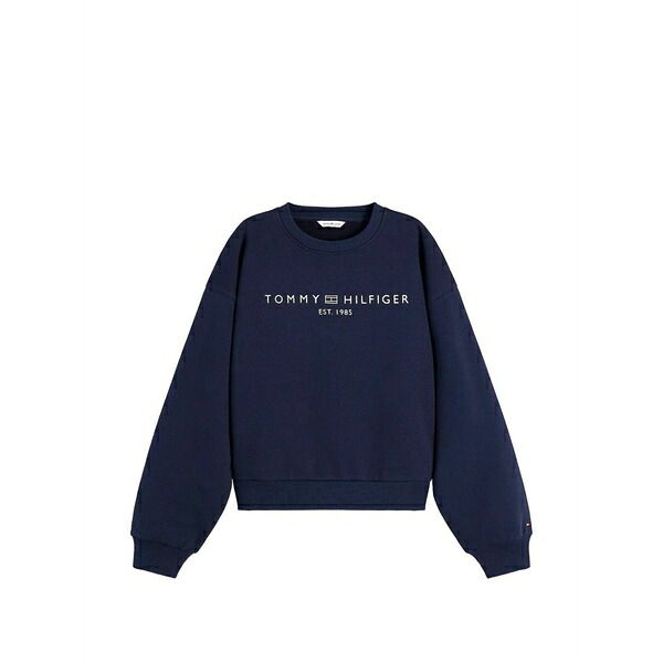 トミー ヒルフィガー レディース 編み物\u0026プルオーバー アウター Logo-print sweater Blue