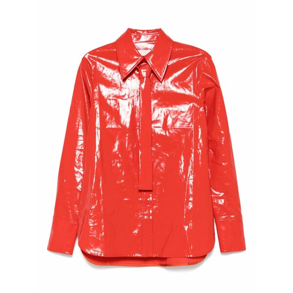 ジル・サンダー レディース プルオーバー トップス Tie-detail shirt Red