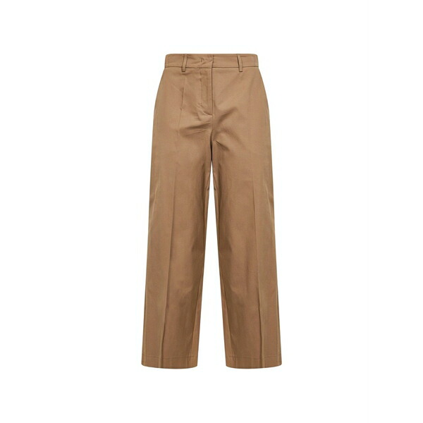 ブランカ ヴィータ レディース 心地好いズボン下 ボトムス Pressed-crease wide-leg trousers Brown