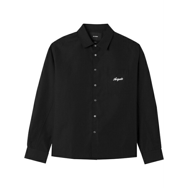 アクセルアリガト メンズ パーカー・スウェットシャツ アウター Flow logo-print overshirt Black
