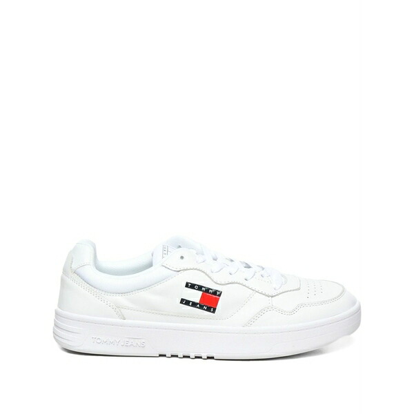 トミー ヒルフィガー メンズ スニーカー シューズ Logo-detail lace-up trainers White