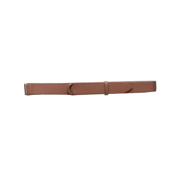 オルチアーニ メンズ 三尺帯 添え物 No-buckle belt Brown