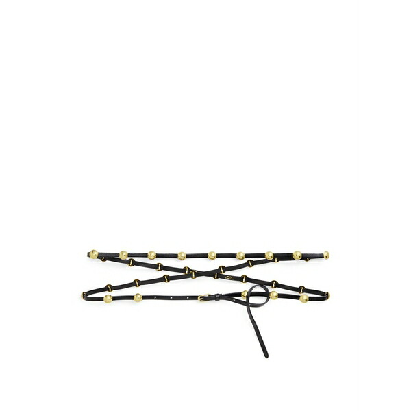 ラルフローレン レディース ベルト アクセサリー Leather belt Black｜asty