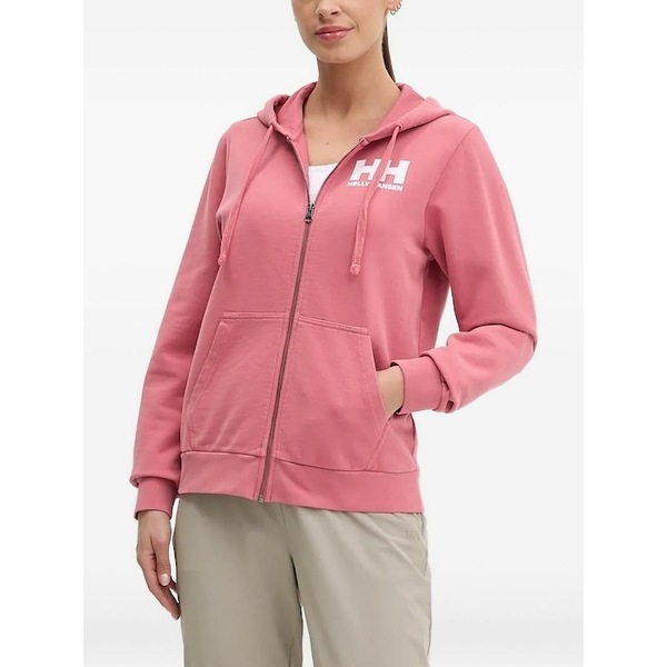 ヘリーハンセン レディース パーカー・スウェットシャツ アウター Logo-detail zip-up hoodie Pink