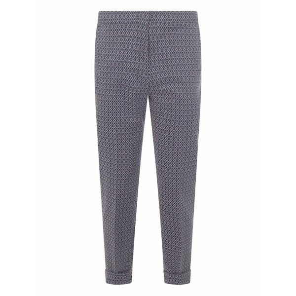 エトロ レディース カジュアルパンツ ボトムス Jacquard-pattern trousers Blue｜asty