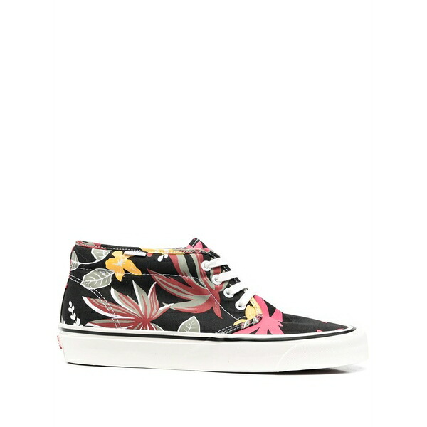 バンズ メンズ スニーカー シューズ Floral-print trainers Black|asty