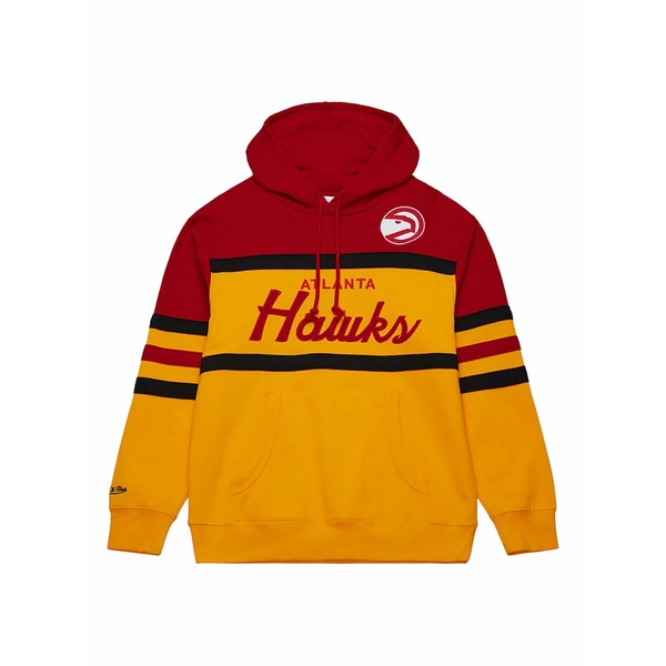 ミッチェル&ネス メンズ パーカー・スウェットシャツ アウター X atlanta hawks head coach striped hoodie Yellow｜asty