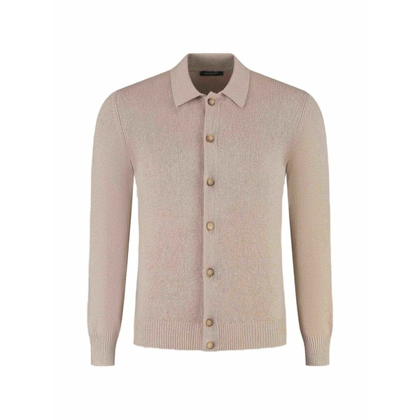 グランサッソ メンズ プルオーバー トップス Button-down knitted shirt Neutrals カジュアルシャツ-メンズファッション-トップス