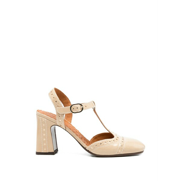 チエミハラ レディース パンプス シューズ Mira brogue-detail t-赤ちょうちん pumps Neutrals