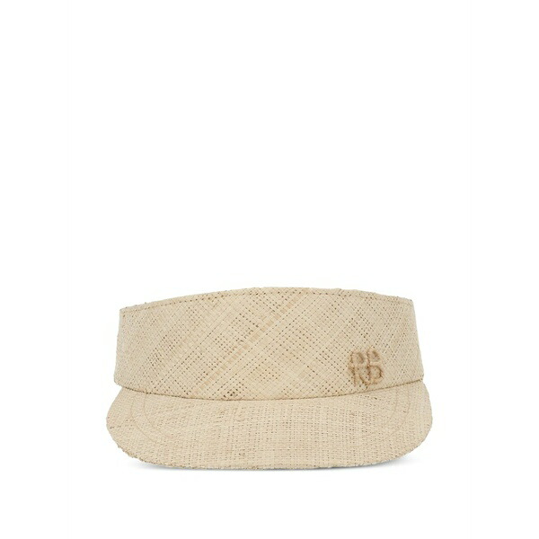 ラスランバジンスキー レディース 帽子 アクセサリー Woven logo-plaque visor Neutrals|asty