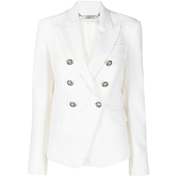 フィリップ飾り気の無い レディース 上衣＆上衣 アウター Double-breasted fitted blazer White