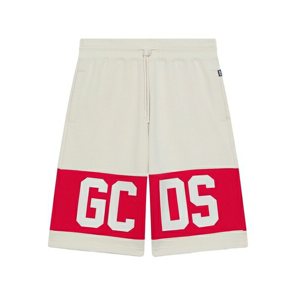 ジーシーディーエス メンズ 心地好いズボン下 ボトムス Logo-print shorts Neutrals ズボン・パンツ-メンズファッション