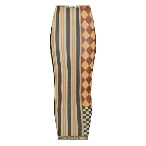 ジャン極点 ゴルチエ レディース スコート ボトムス Patchwork printed maxi skirt Neutrals