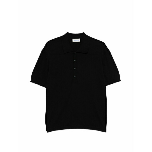 インペリアル メンズ スポーツシャツ トップス Short-sleeve cotton polo shirt Black