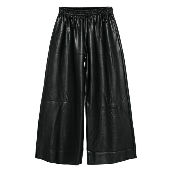ノーマカマリ レディース カジュアルパンツ ボトムス Elastic-waist wide-leg trousers Black|asty