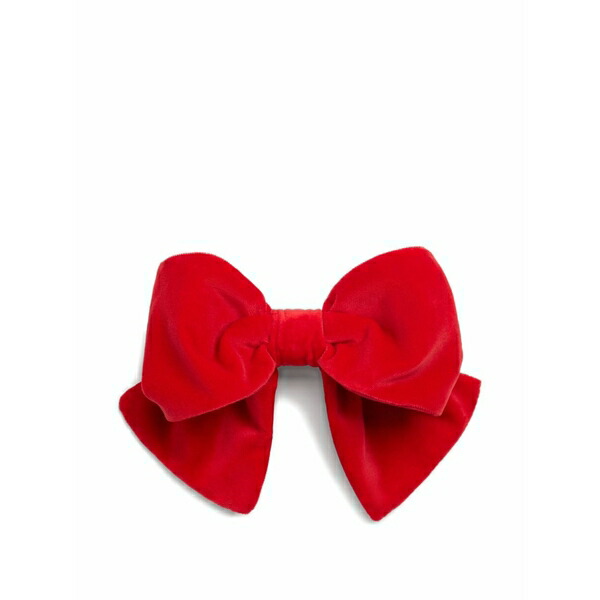 ジャンパトゥ レディース ヘアアクセサリー アクセサリー Velvet bow hair clip Red｜asty