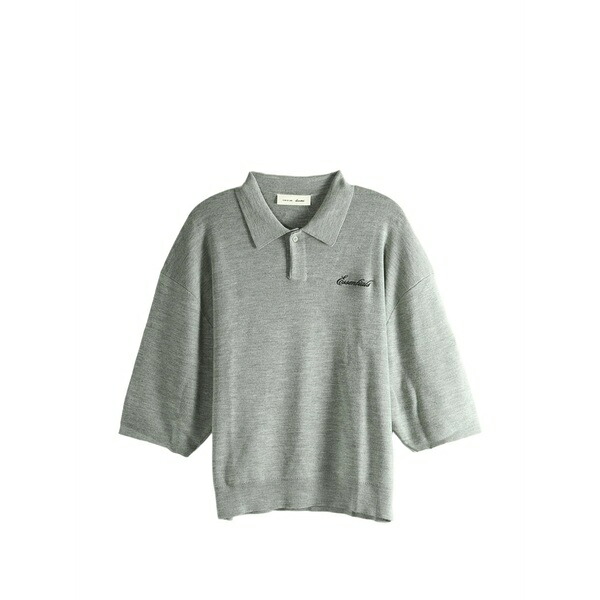 エフオージーエッセンシャルズ メンズ ニット&セーター アウター Signature 90's polo sweater Grey|asty