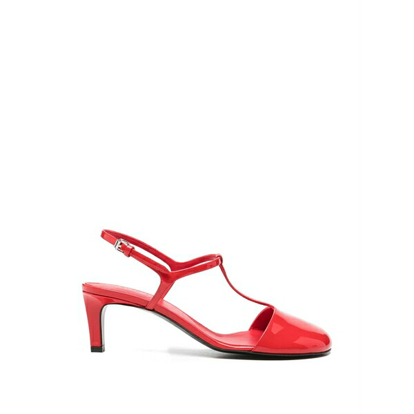 プランシー レディース パンプス シューズ Patent-leather t-赤ちょうちん pumps Red
