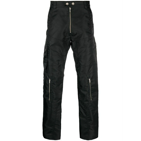 ゲーエムベーハー メンズ カジュアルパンツ ボトムス Panelled biker trousers Black｜asty