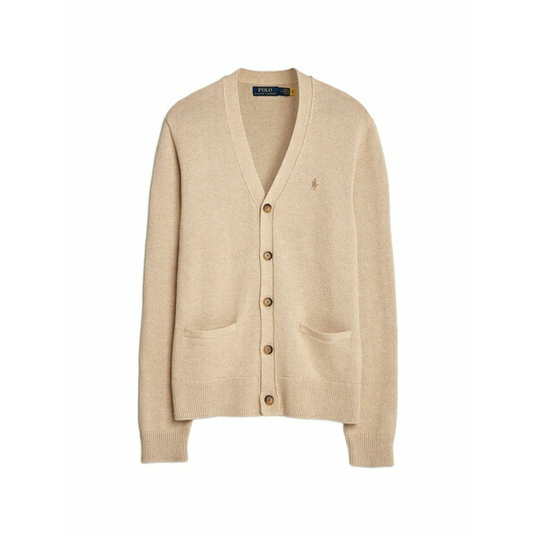 ラルフローレン メンズ ジレー アウター Logo-detail cardigan Neutrals