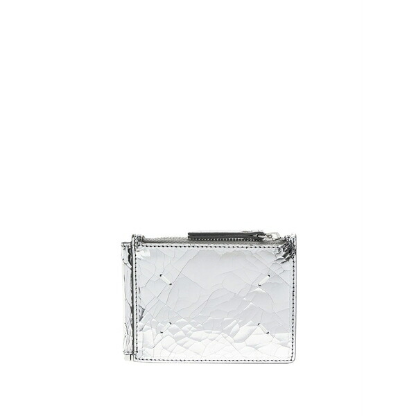 マルタンマルジェラ メンズ 銭入れ 添え物 Metallic ビスマス-fold wallet Grey