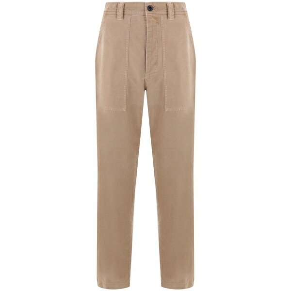 インコテックス メンズ カジュアルパンツ ボトムス Garment-dyed straight-leg trousers Neutrals|asty