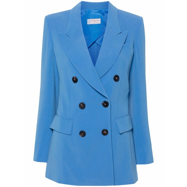 アルベルト ビアーニ レディース 上衣＆上衣 アウター Double-breasted crepe blazer Blue