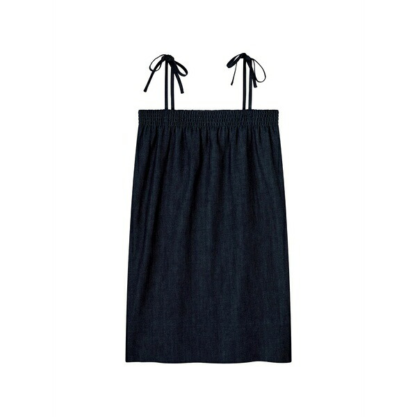アーペーセー レディース ワンピース トップス Tie-strap smocked dress Blue｜asty