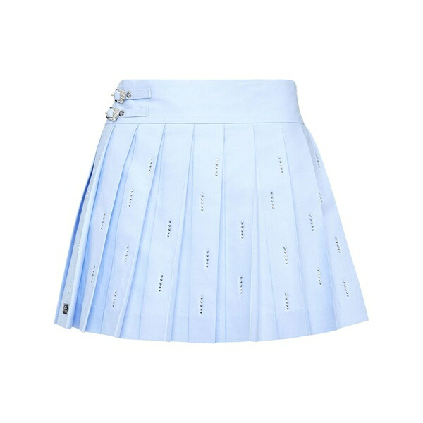 フィリッププレイン レディース スカート ボトムス Pleated skull skirt Blue｜asty 99,990円
