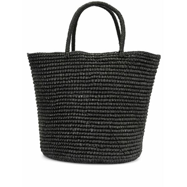 センシースタジオ レディース ショルダーバッグ バッグ Woven maxi tote bag Black