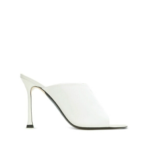 ヌメロ ヴェントゥーノ レディース サンダル シューズ Logo-print leather sandals White