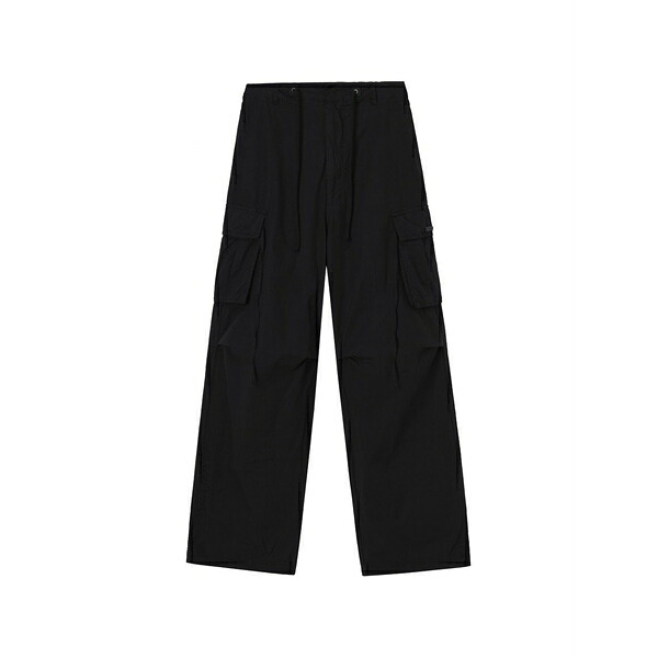 イズエ レディース 心地好いズボン下 ボトムス Drawstring cargo pants Black