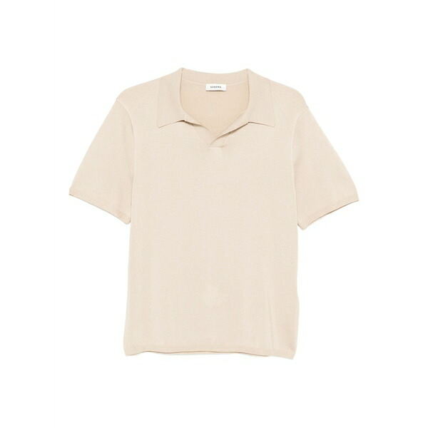 砂子ロ メンズ プルオーバー トップス Short-sleeved v-neck t-shirt Neutrals