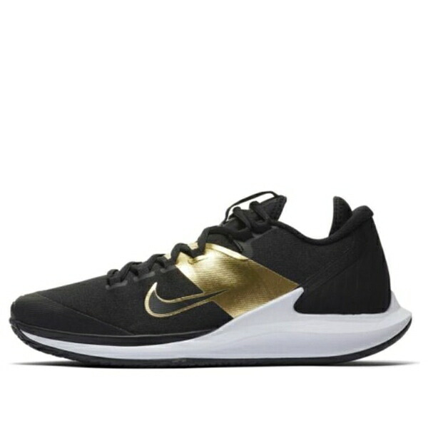 Nike ナイキ メンズ スニーカー  【Nike Court Air Zoom Zero HC \u0027Black Metallic Gold\u0027 AA8018-005】  大きさ US_7(25.0糎)
