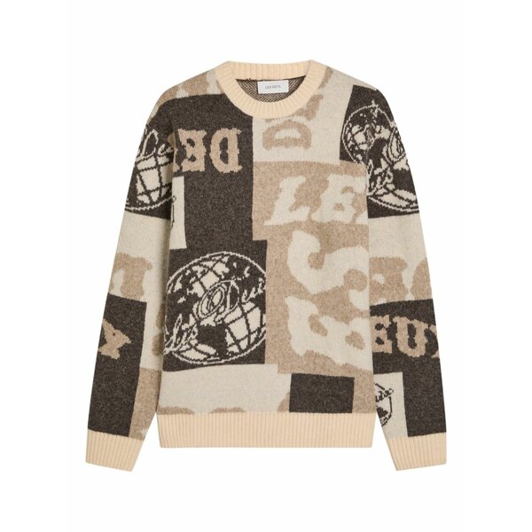 レ ドゥ メンズ 編み物\u0026プルオーバー アウター Globe crew neck sweater Neutrals